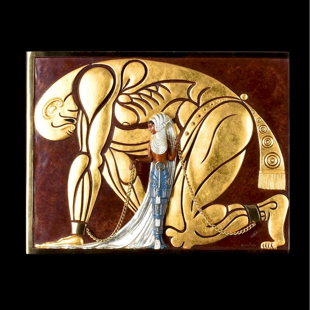 Appraisal: Ert - Samson and Delilah Ert Russian - Bas Relief