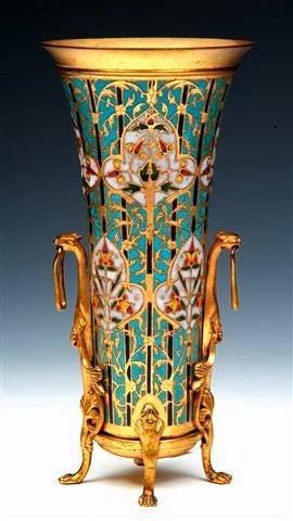 Appraisal: A BARBEDIENNE LATE TH CENTURY FRENCH GILT METAL AND CLOISONNE