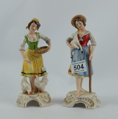 Appraisal: Goebel figures of farm girls doing chores