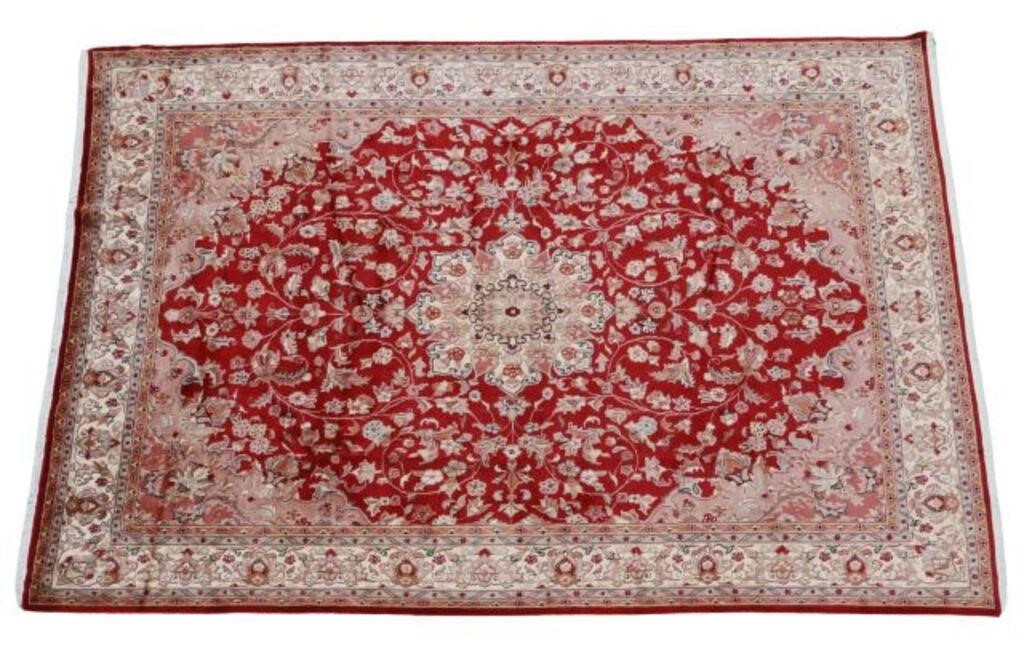 Appraisal: Hand-tied Jaipur rug India approx ' l ' w