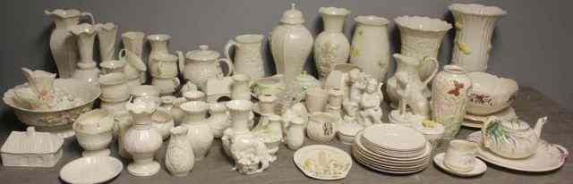 Appraisal: BELLEEK Large Lot of Assorted Pieces Mostly newer marks From