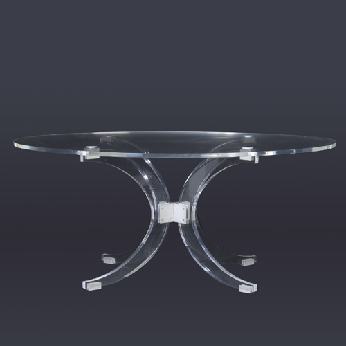 Appraisal: ANDRE MALISARD Lucite architect's table with aluminum fittings x x