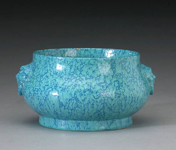 Appraisal: A robin's egg glazed porcelain censer Yongzheng Mark th Century