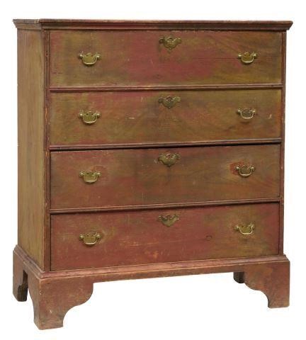 Appraisal: American Queen Anne style blanket chest th c molded pine