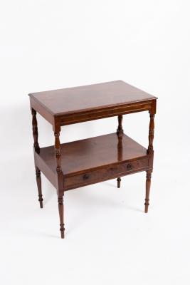 Appraisal: A George IV mahogany two-tier buffet fitted a drawer on