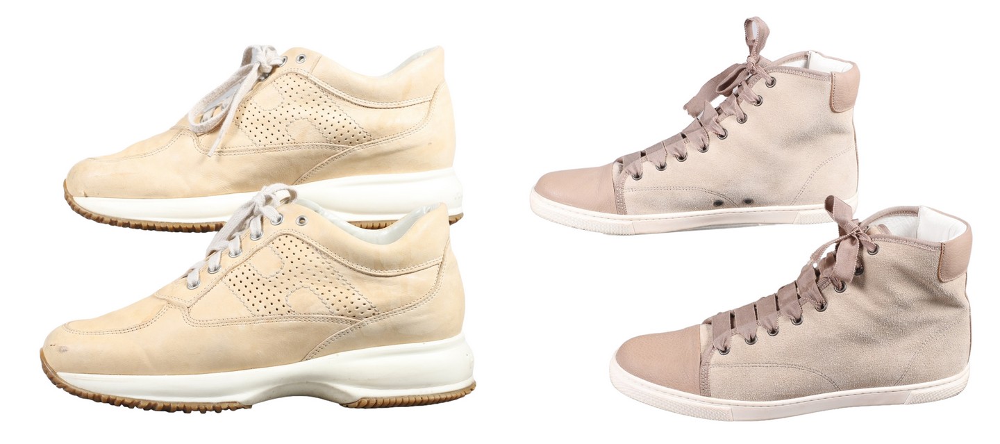 Appraisal: Pairs ladies designer sneakers to include Hogan Interactive leather platform