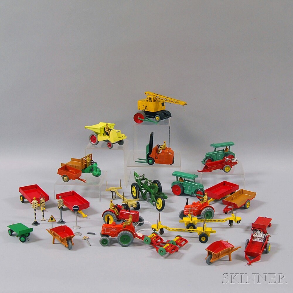 Appraisal: Twenty-two Meccano Dinky Toys Die-cast Metal Farm and Construction Vehicles