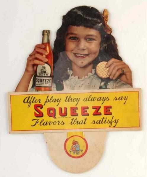 Appraisal: Cardboard Squeeze Die-Cut Bottle Topper Display Description s Only light