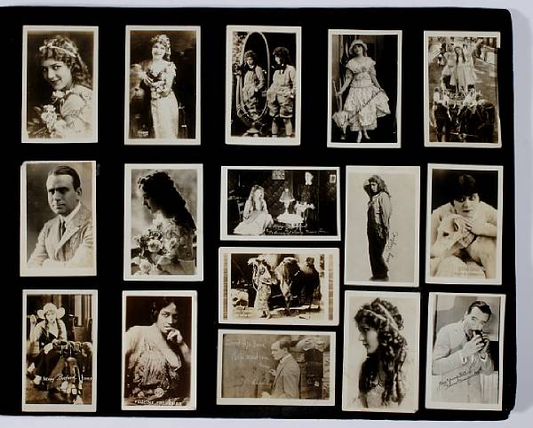 Appraisal: A collection of miniature black and white advertising photographs of