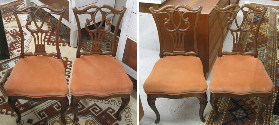 Appraisal: A SET OF FOUR VICTORIAN ROSEWOOD DINING CHAIRS English th