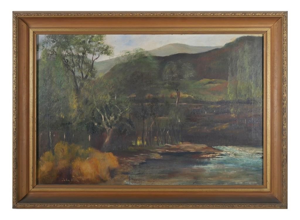 Appraisal: Oil on canvas landscape painting by John Lillie American -