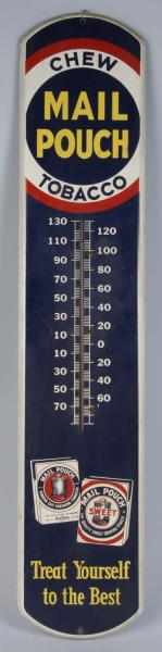 Appraisal: Tin Mail Pouch Thermometer Description s to s Nice example