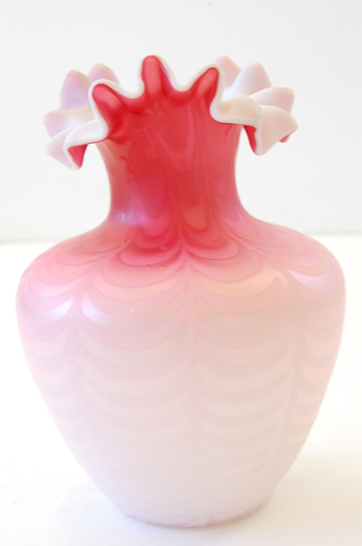 Appraisal: VICTORIAN SATIN GLASS VASE