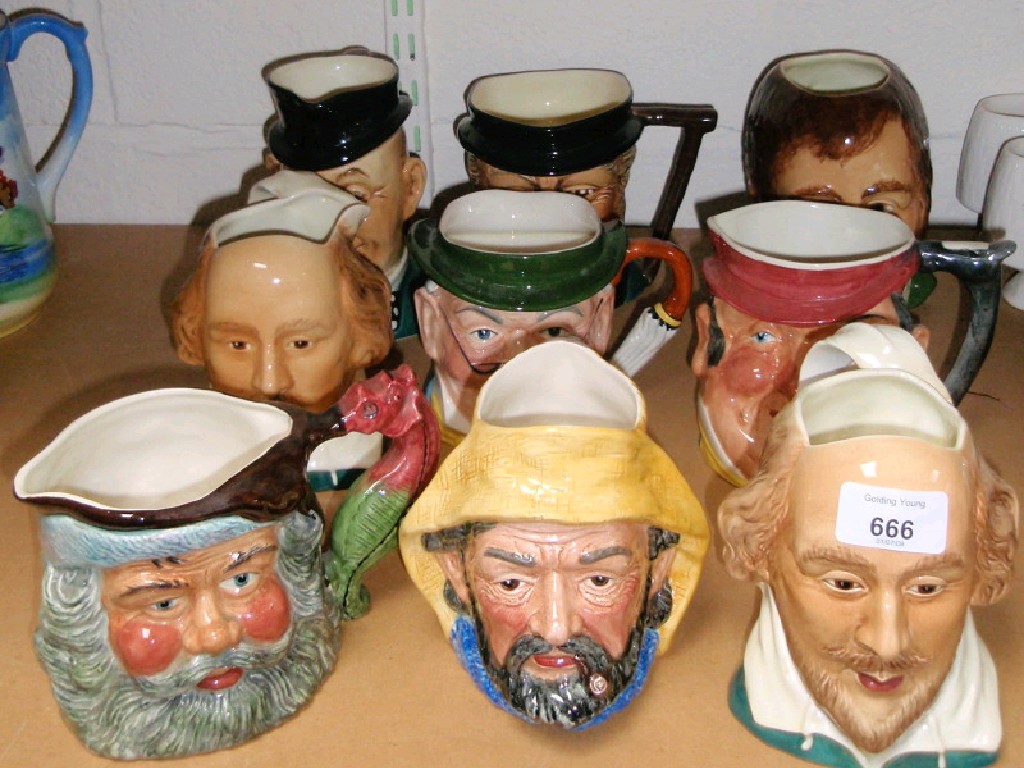 Appraisal: Nine Sylvac and associated makers of character jugs