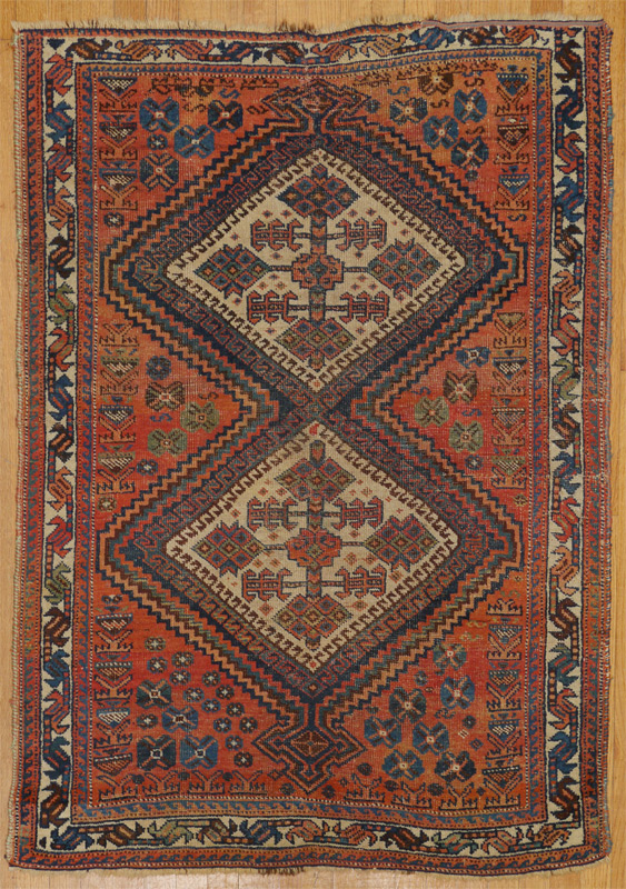 Appraisal: ANTIQUE PERSIAN KURD AFSHAR HAND KNOTTED WOOL RUG ' ''