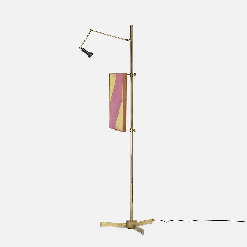 Appraisal: Arredoluce easel lamp Arredoluce easel lamp Italy c brass enameled