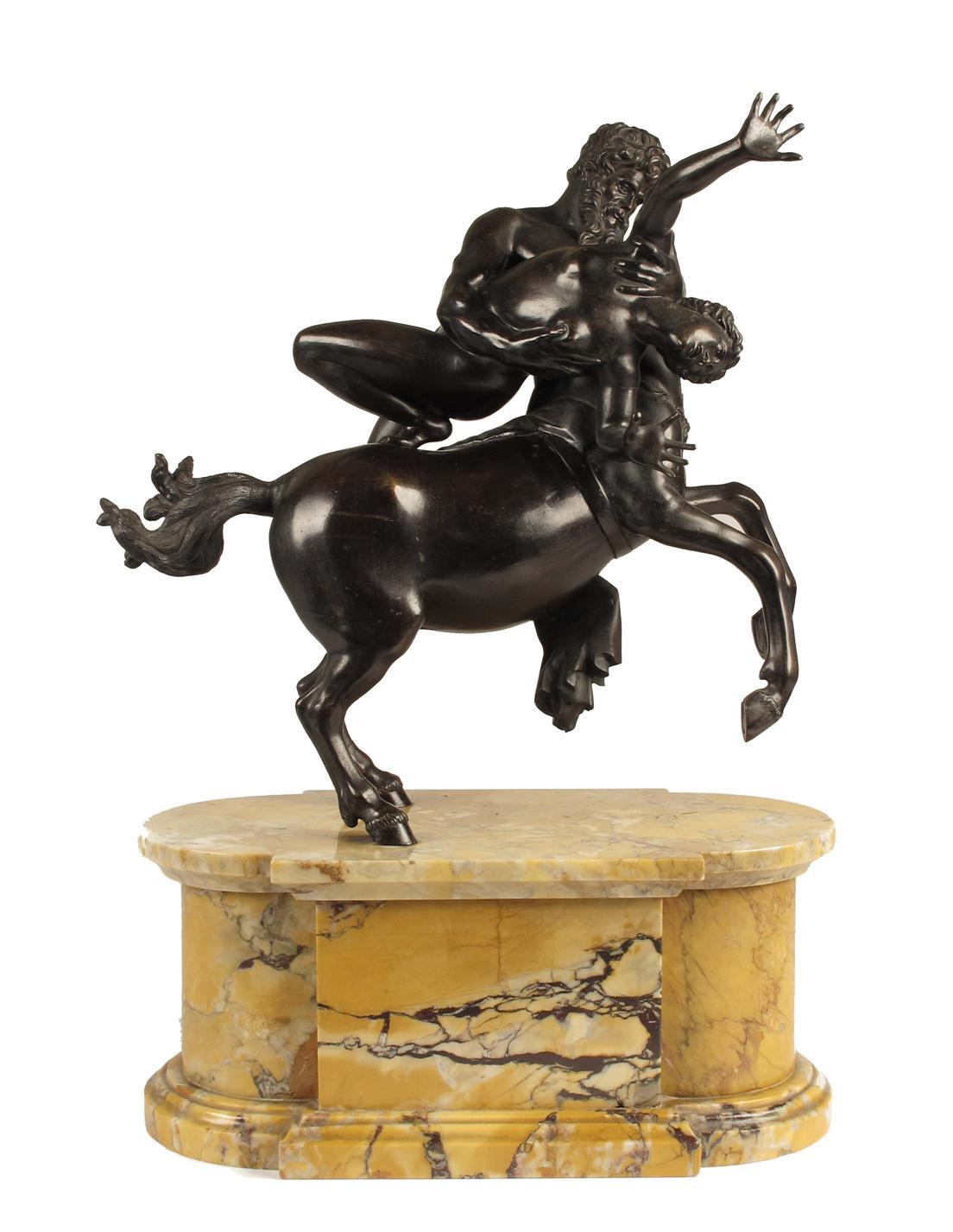 Appraisal: A bronze group of Nessus abducting Deianira