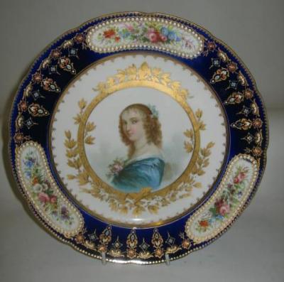 Appraisal: A SEVRES PORCELAIN PLATE painted with a portrait of a