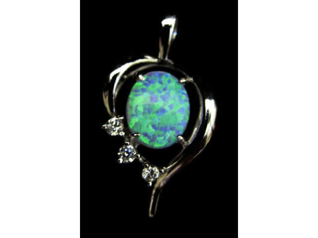 Appraisal: PETITE OPAL AUSTRIAN CRYSTALS STERLING SILVER