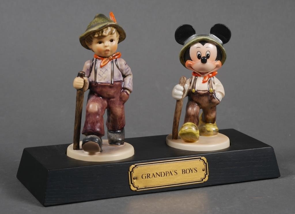 Appraisal: Hummel and Disney piece set Grandpa's Boys Hum Grandpa's Boy