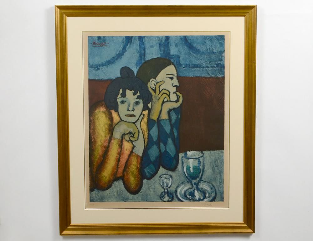 Appraisal: PABLO PICASSO Spanish - The Two Saltimbanques The Harlequin and