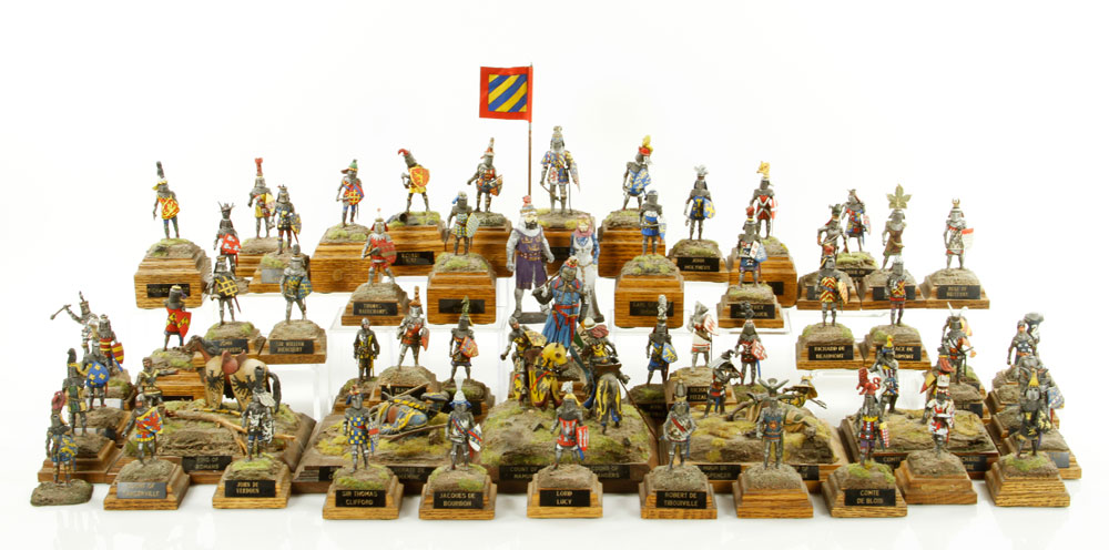 Appraisal: - Lot of Miniature Medieval Knight Figures Lot of miniature