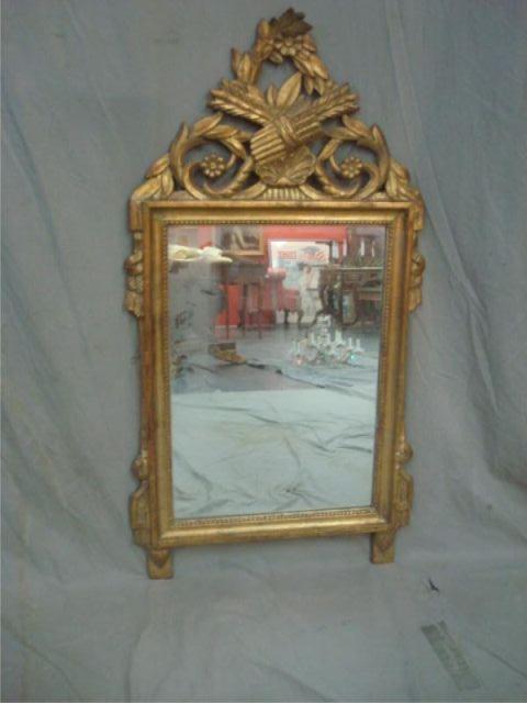 Appraisal: Giltwood Mirror with Arrow Crown From a New Rochelle estate