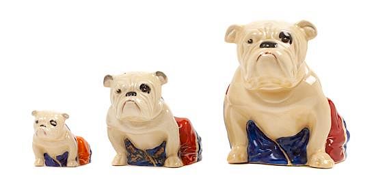 Appraisal: A Group of Three Royal Doulton Bulldogs Height of tallest