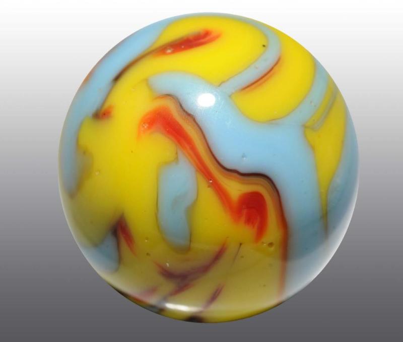 Appraisal: Christensen Agate Flame Marble Description Polished surface Baby blue base