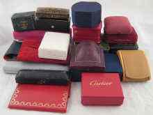 Appraisal: A quantity of vintage jewellery boxes including Cartier La Laounis