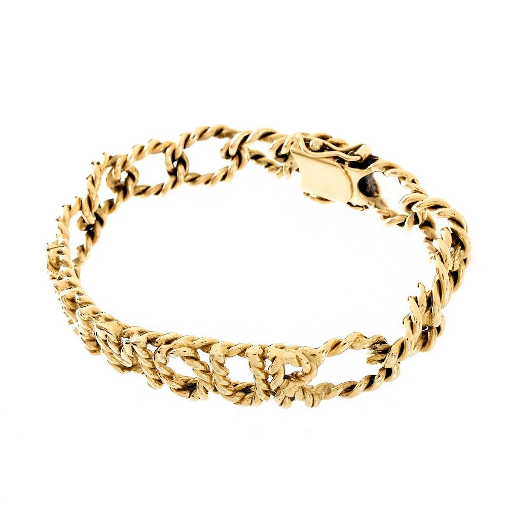 Appraisal: Vintage K ID Bracelet Man's Vintage Karat Yellow Gold ID