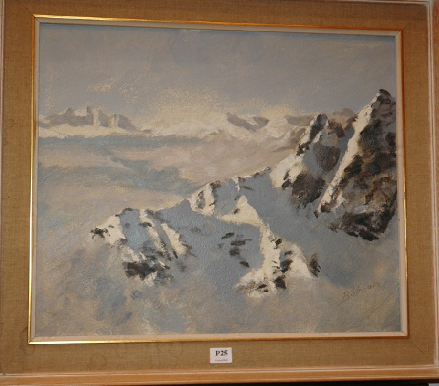 Appraisal: JOHN BALMAIN SNOW CAPPED MOUNTAINS OIL ON BOARD