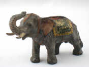 Appraisal: An Austrian cold painted bronze elephant pin cushion marked Geschutzt