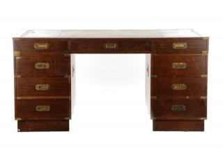 Appraisal: Bevan Funnell Mahogany Campaign Desk Bevan Funnell Furniture English founded