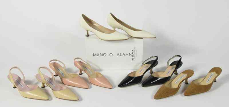 Appraisal: Five Pairs of High Heels Manolo Blahnikthe first pair designed