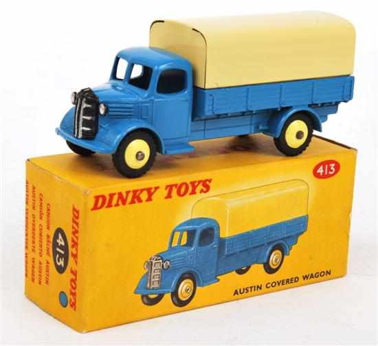 Appraisal: DINKY AUSTIN COVERED WAGON scarce colour variation is mid-blue cream