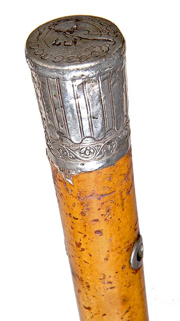 Appraisal: French Dress Cane- Ca - A silver knob which is