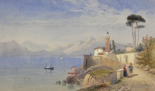 Appraisal: Tom Forster Lake Como signed Tom and dated Dec'r watercolour