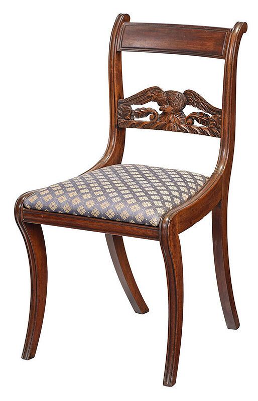 Appraisal: Classical Mahogany Eagle Back Side Chair New York - possibly