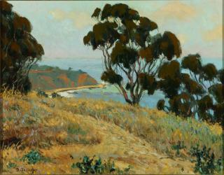 Appraisal: DAVID GALLUP B CALIFORNIA COAST OIL ON CANVAS Impressionist David