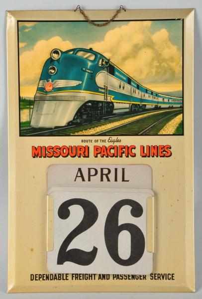 Appraisal: Celluloid Over Cardboard Pacific Lines Calendar Description Circa s Complete