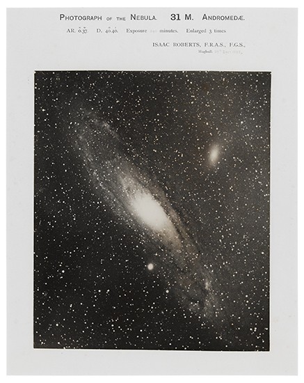 Appraisal: ROBERTS ISAAC - Nebula-Andromedae Silver print x inches x cm