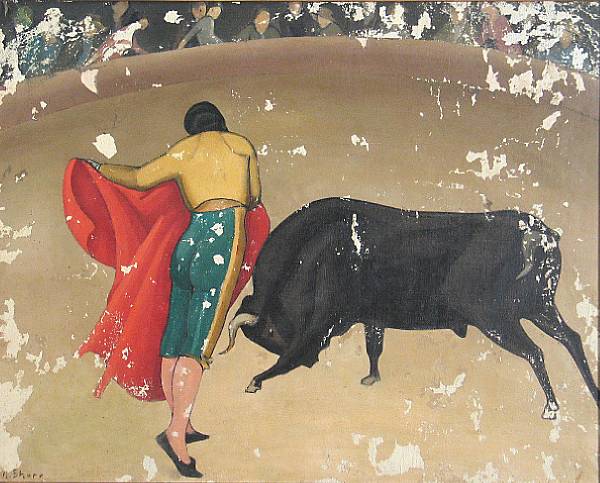 Appraisal: Henrietta Shore American - Bull fight signed 'H Shore' lower