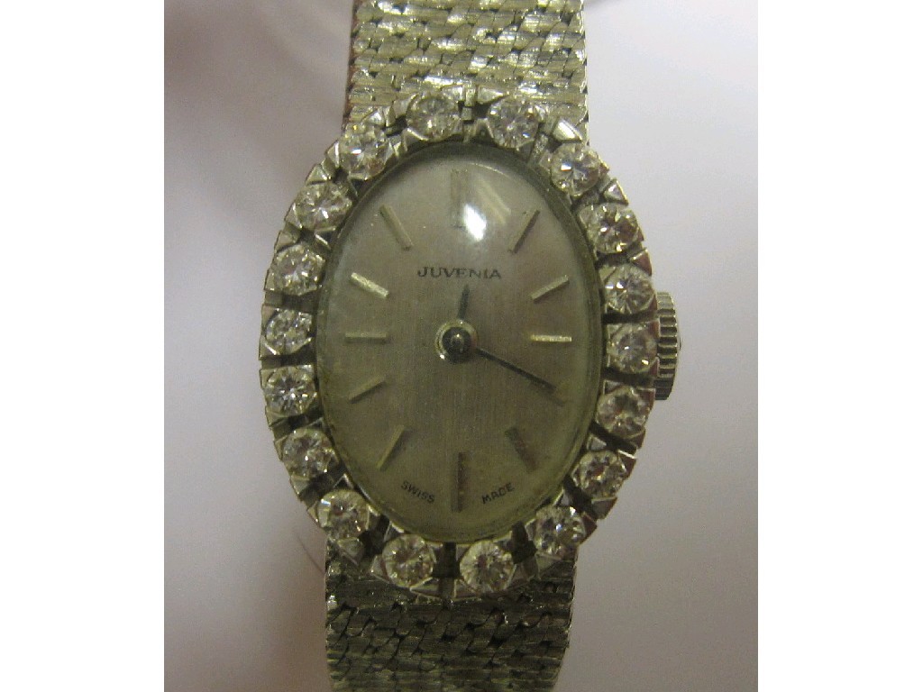 Appraisal: Ladies ct white gold diamond set wrist watch by Juvenia