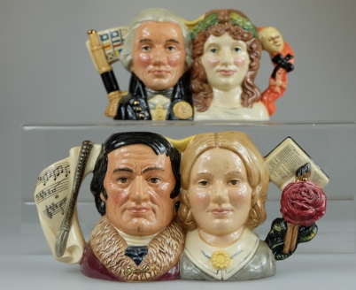 Appraisal: Royal Doulton small two headed character jugs Lord Nelson and