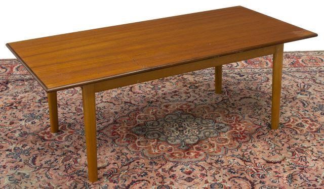 Appraisal: Danish mid-century modern teakwood coffee table c s rectangular top