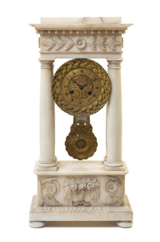 Appraisal: Sale Lot A Charles X Gilt Bronze and Alabaster Mantel