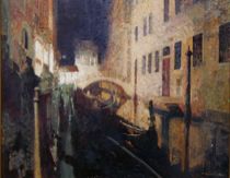 Appraisal: Alexander Pogrebinsky Russian American th Century Venetian Night Oil on