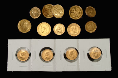 Appraisal: Russian British gold coins total oz T gold in coins