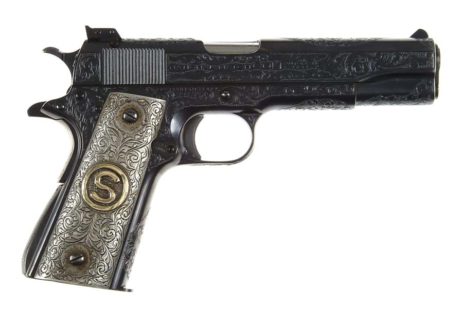 Appraisal: RARE ENGRAVED COLT PRE-WAR NATIONAL MATCH GOVERNMENT MODEL PISTOL Cal